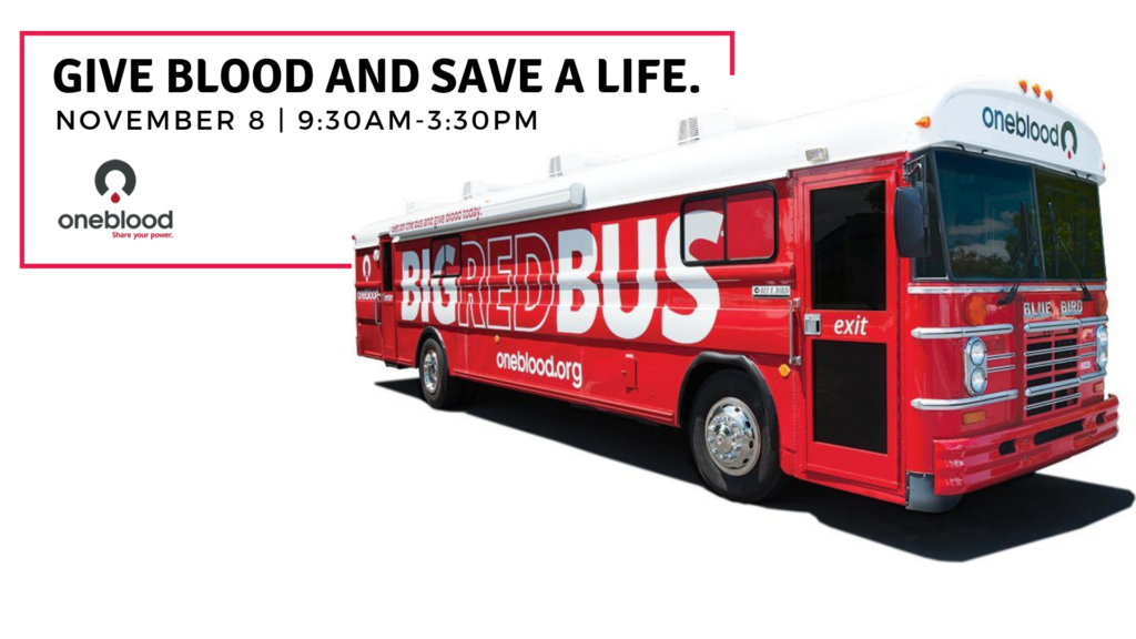 Blood Drive Big Red Bus